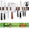 24" (Large) Black Walnut Magnetic Knife Holder - Professional Wood Magnetic Knife Strip - Space Saving Knife Holder