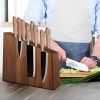 Wooden magnetic knife holder with strong magnet, space-saving knife holder