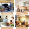 Wooden magnetic knife holder with strong magnet, space-saving knife holder