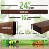 24" (Large) Black Walnut Magnetic Knife Holder - Professional Wood Magnetic Knife Strip - Space Saving Knife Holder