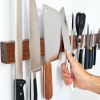 24" (Large) Black Walnut Magnetic Knife Holder - Professional Wood Magnetic Knife Strip - Space Saving Knife Holder