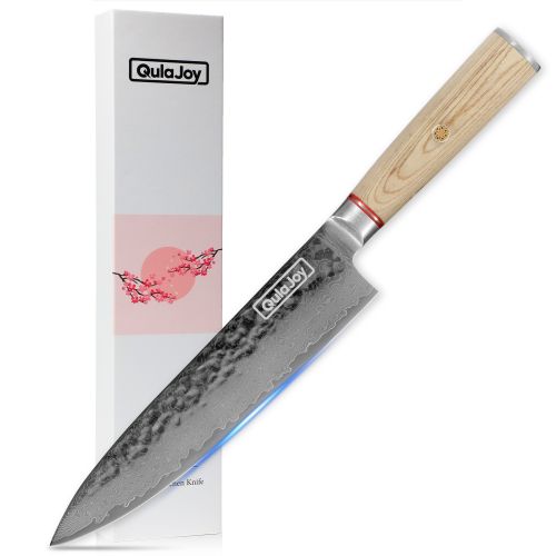 Qulajoy Nakiri Knife 6.9 Inch, Professional Vegetable Knife Japanese Kitchen Knives 67-Layers Damascus Chef Knife, Cooking Knife For Home Outdoor With